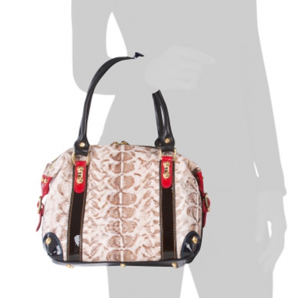 SOLD MARINO ORLANDI AUTHENTIC LEATHER REPTILE EFFECT BA - Picture 3 of 13